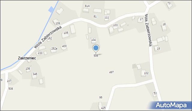 Wola Zabierzowska, Wola Zabierzowska, 506, mapa Wola Zabierzowska