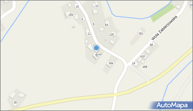 Wola Zabierzowska, Wola Zabierzowska, 52, mapa Wola Zabierzowska