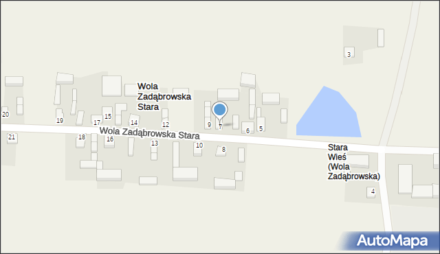 Wola Zadąbrowska Stara, Wola Zadąbrowska Stara, 7, mapa Wola Zadąbrowska Stara