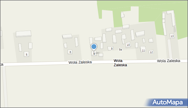 Wola Zaleska, Wola Zaleska, 8, mapa Wola Zaleska