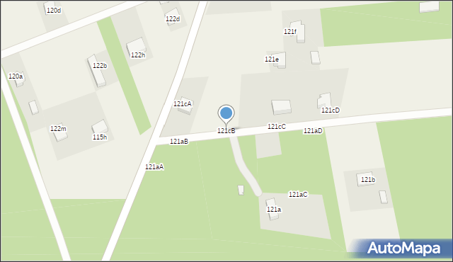 Wola Załężna, Wola Załężna, 121cB, mapa Wola Załężna