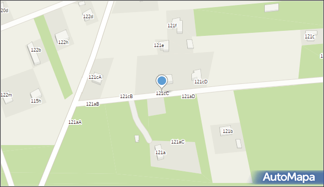 Wola Załężna, Wola Załężna, 121cC, mapa Wola Załężna