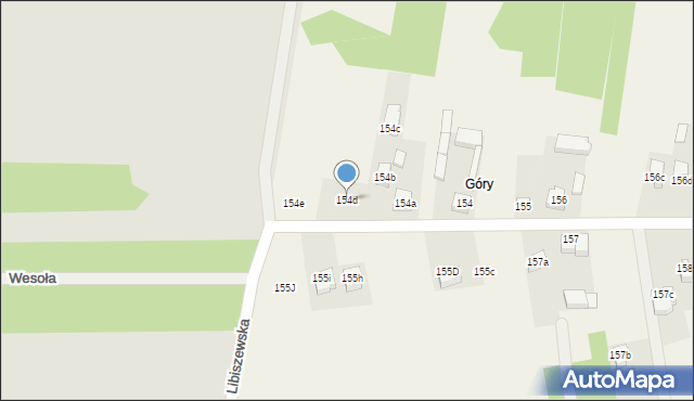 Wola Załężna, Wola Załężna, 154d, mapa Wola Załężna