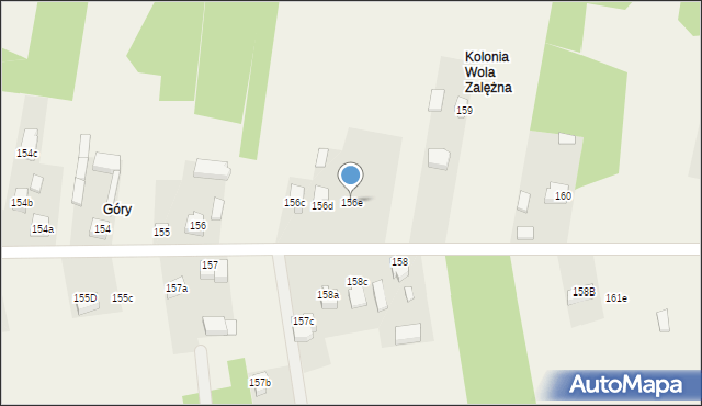 Wola Załężna, Wola Załężna, 156e, mapa Wola Załężna