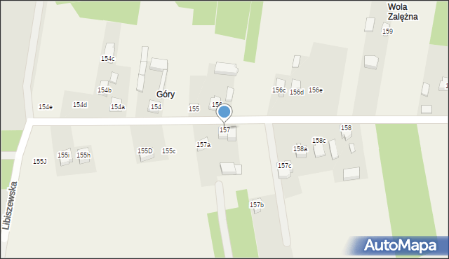 Wola Załężna, Wola Załężna, 157, mapa Wola Załężna