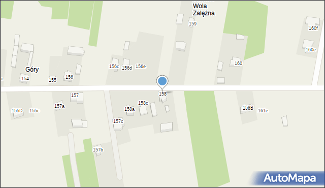 Wola Załężna, Wola Załężna, 158, mapa Wola Załężna