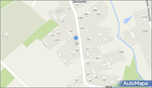 Wola Zarczycka, Wola Zarczycka, 106, mapa Wola Zarczycka