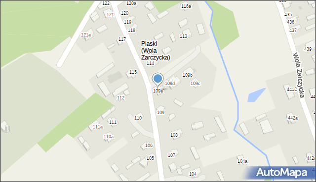 Wola Zarczycka, Wola Zarczycka, 109a, mapa Wola Zarczycka