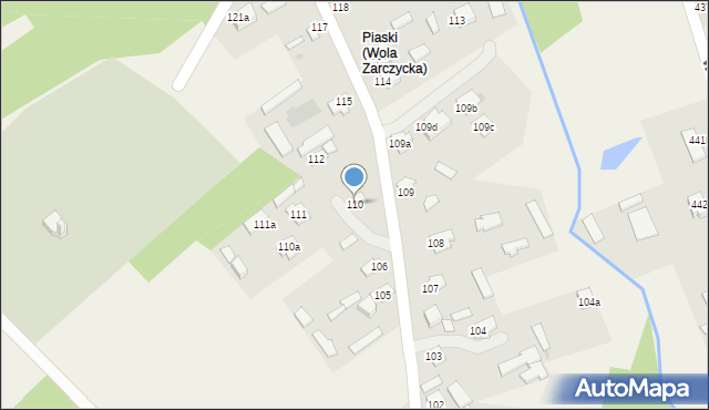 Wola Zarczycka, Wola Zarczycka, 110, mapa Wola Zarczycka