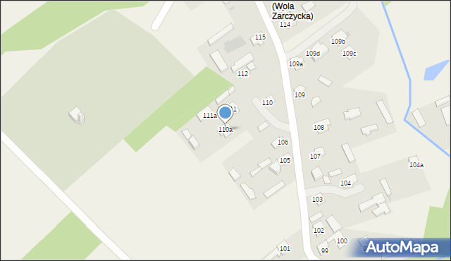 Wola Zarczycka, Wola Zarczycka, 110a, mapa Wola Zarczycka