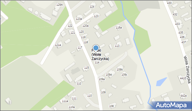 Wola Zarczycka, Wola Zarczycka, 116, mapa Wola Zarczycka