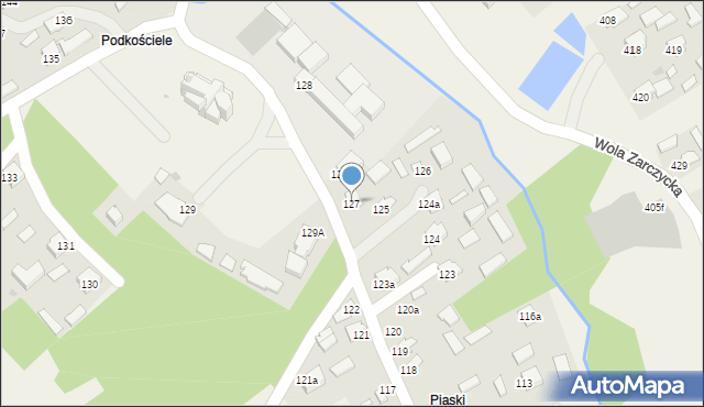 Wola Zarczycka, Wola Zarczycka, 127, mapa Wola Zarczycka