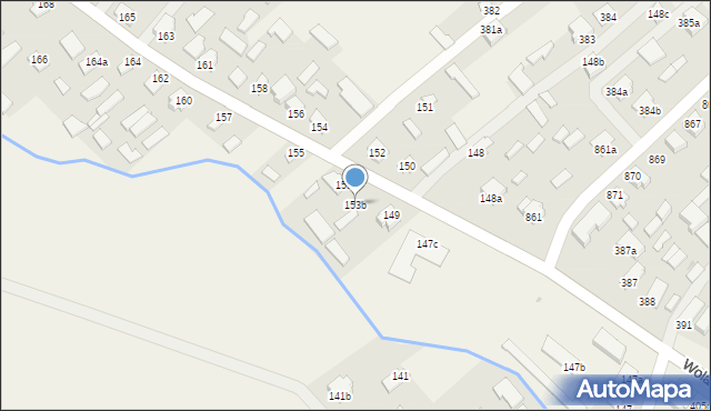 Wola Zarczycka, Wola Zarczycka, 153b, mapa Wola Zarczycka