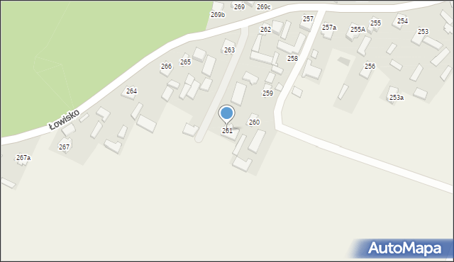 Wola Zarczycka, Wola Zarczycka, 261, mapa Wola Zarczycka