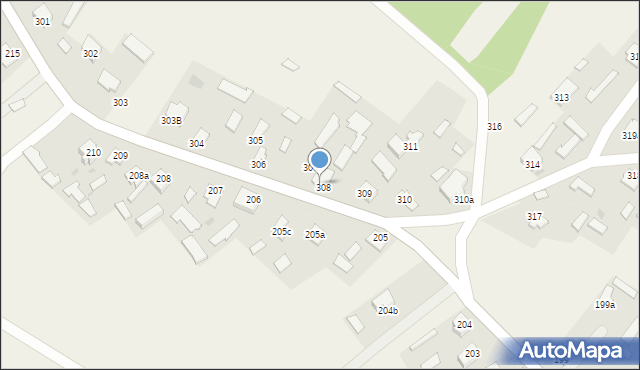 Wola Zarczycka, Wola Zarczycka, 308a, mapa Wola Zarczycka