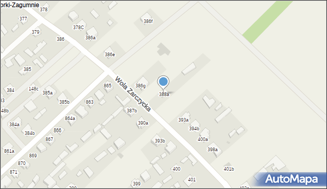 Wola Zarczycka, Wola Zarczycka, 388a, mapa Wola Zarczycka