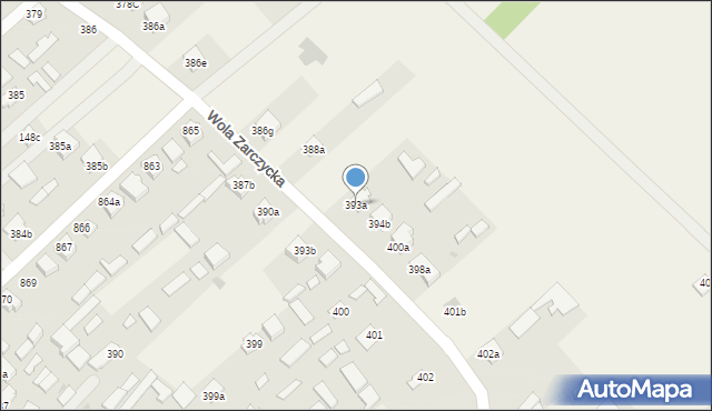 Wola Zarczycka, Wola Zarczycka, 393a, mapa Wola Zarczycka