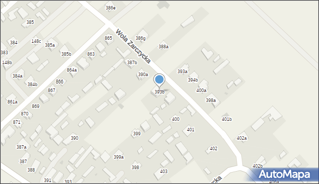 Wola Zarczycka, Wola Zarczycka, 393b, mapa Wola Zarczycka
