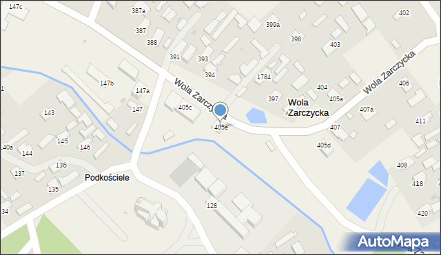 Wola Zarczycka, Wola Zarczycka, 405e, mapa Wola Zarczycka