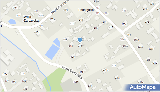 Wola Zarczycka, Wola Zarczycka, 419, mapa Wola Zarczycka