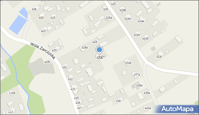 Wola Zarczycka, Wola Zarczycka, 430a, mapa Wola Zarczycka