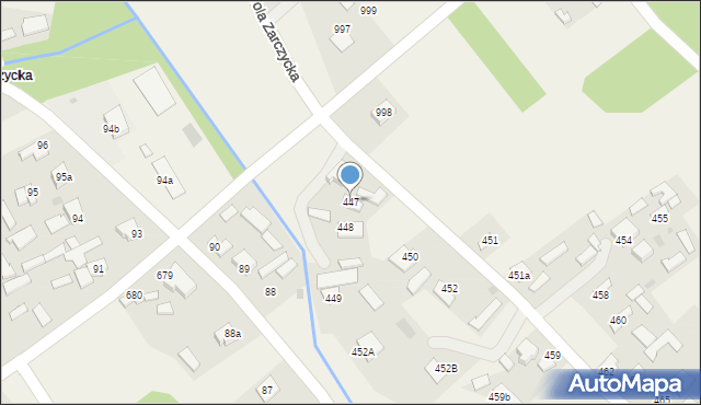 Wola Zarczycka, Wola Zarczycka, 447, mapa Wola Zarczycka