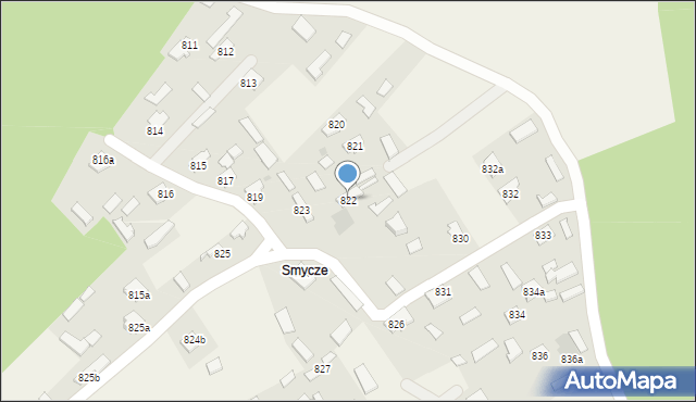 Wola Zarczycka, Wola Zarczycka, 822, mapa Wola Zarczycka