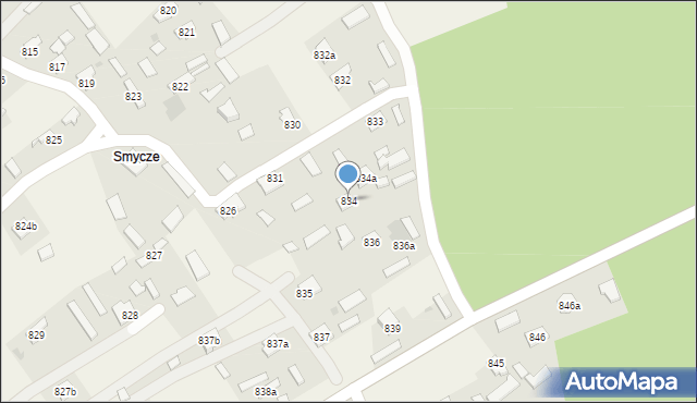 Wola Zarczycka, Wola Zarczycka, 834, mapa Wola Zarczycka