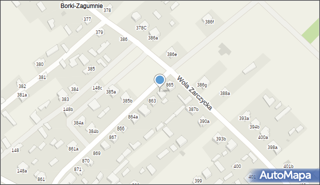 Wola Zarczycka, Wola Zarczycka, 865A, mapa Wola Zarczycka