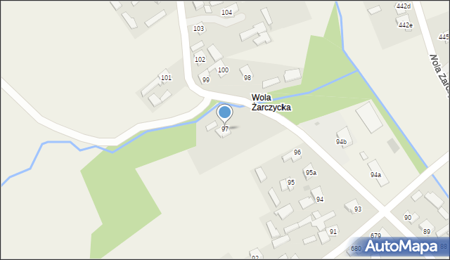 Wola Zarczycka, Wola Zarczycka, 97, mapa Wola Zarczycka