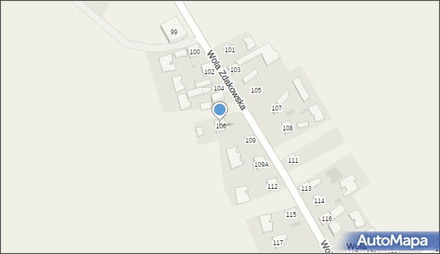 Wola Zdakowska, Wola Zdakowska, 106, mapa Wola Zdakowska