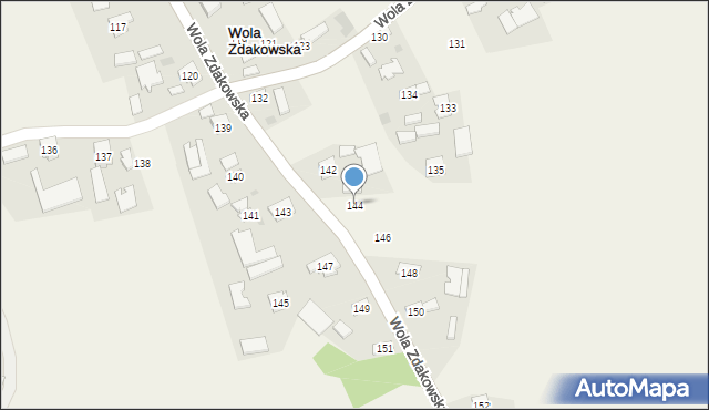 Wola Zdakowska, Wola Zdakowska, 144, mapa Wola Zdakowska