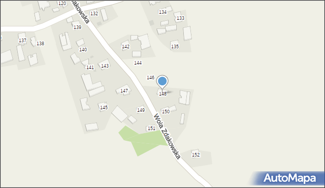 Wola Zdakowska, Wola Zdakowska, 148, mapa Wola Zdakowska