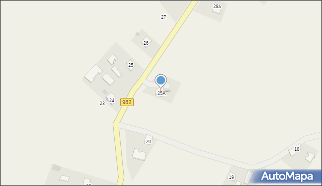 Wola Zdakowska, Wola Zdakowska, 25A, mapa Wola Zdakowska