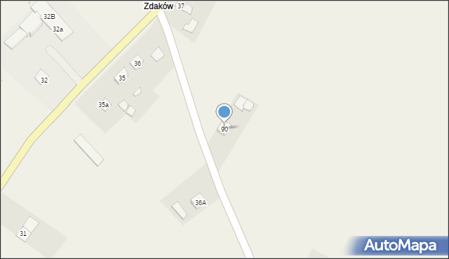 Wola Zdakowska, Wola Zdakowska, 90, mapa Wola Zdakowska
