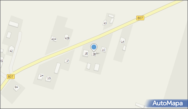 Wola Żelechowska, Wola Żelechowska, 1B, mapa Wola Żelechowska