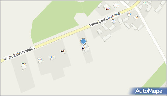 Wola Żelechowska, Wola Żelechowska, 20c, mapa Wola Żelechowska