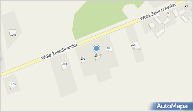 Wola Żelechowska, Wola Żelechowska, 20f, mapa Wola Żelechowska