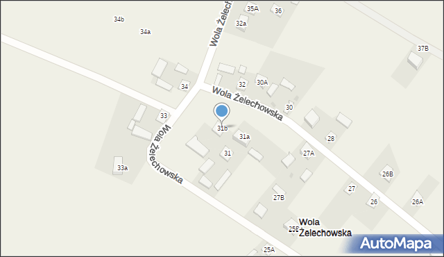 Wola Żelechowska, Wola Żelechowska, 31b, mapa Wola Żelechowska