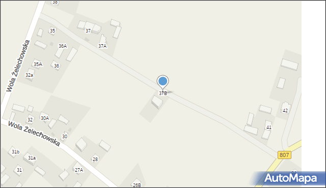 Wola Żelechowska, Wola Żelechowska, 37B, mapa Wola Żelechowska