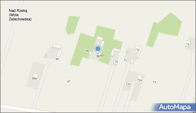 Wola Żelechowska, Wola Żelechowska, 69, mapa Wola Żelechowska