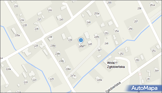 Wola Zgłobieńska, Wola Zgłobieńska, 245a, mapa Wola Zgłobieńska