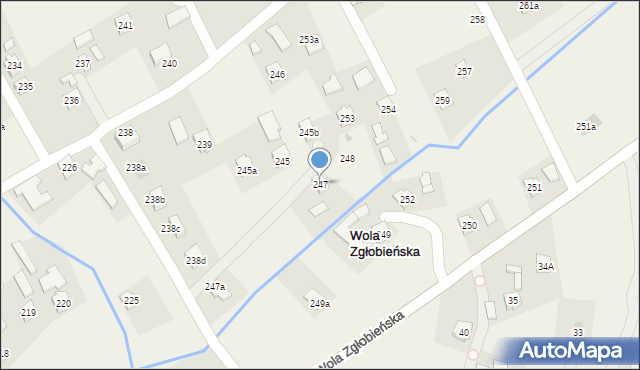 Wola Zgłobieńska, Wola Zgłobieńska, 247, mapa Wola Zgłobieńska