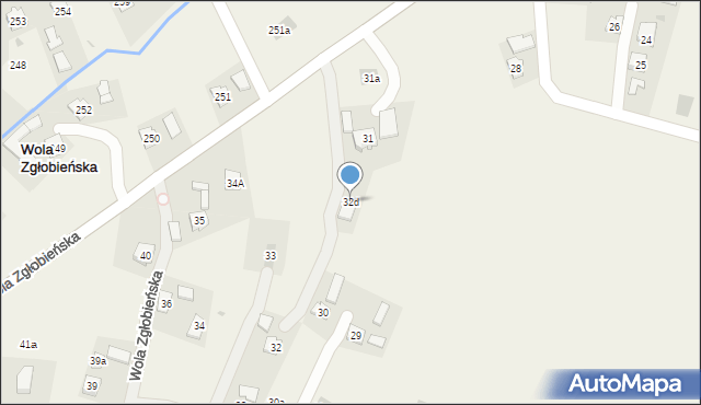 Wola Zgłobieńska, Wola Zgłobieńska, 32d, mapa Wola Zgłobieńska