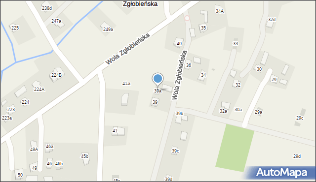 Wola Zgłobieńska, Wola Zgłobieńska, 39a, mapa Wola Zgłobieńska