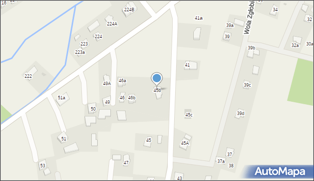 Wola Zgłobieńska, Wola Zgłobieńska, 45b, mapa Wola Zgłobieńska