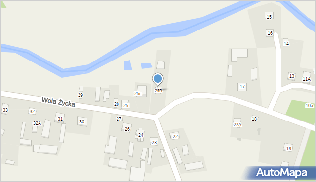 Wola Życka, Wola Życka, 25B, mapa Wola Życka