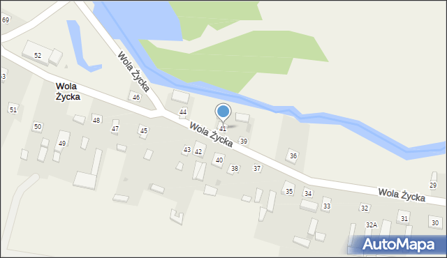 Wola Życka, Wola Życka, 41, mapa Wola Życka