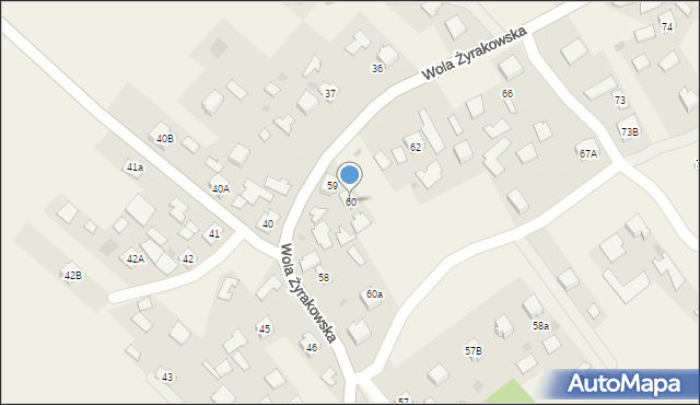 Wola Żyrakowska, Wola Żyrakowska, 60, mapa Wola Żyrakowska