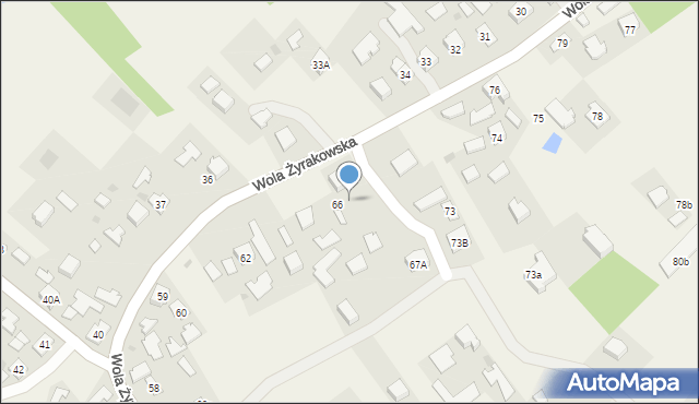 Wola Żyrakowska, Wola Żyrakowska, 66a, mapa Wola Żyrakowska